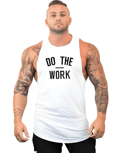 Men's Gym Tank Top - Do The Work! -, Tank , Drestiny , Australia, Black, Blue, Canada, Gender_Men, Grey, L, M, New Zealand, Red, Sleeveless, Tank Tops, United Kingdom, United States, White, XL, XXL, Yellow , Drestiny , www.shopdrestiny.com